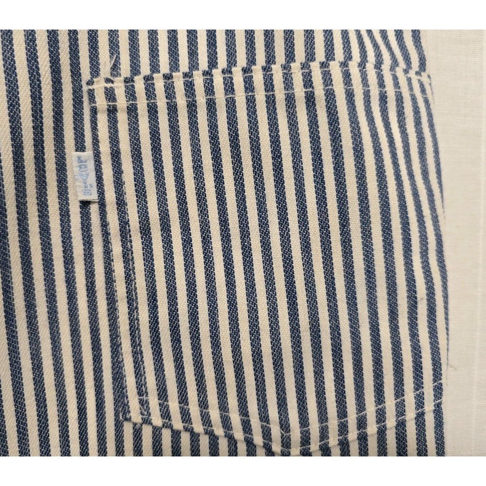 Levis Womens‎ 70s Vintage Denim Blue White Stripe Jeans Size 11 Rope Tie - Picture 6 of 10